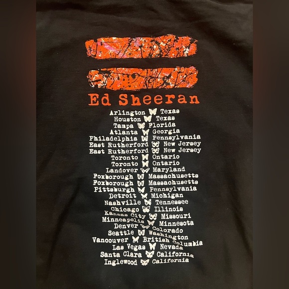 Ed Sheeran 2023 Equals Tour Unisex Hoodie Size Large - Picture 4 of 4